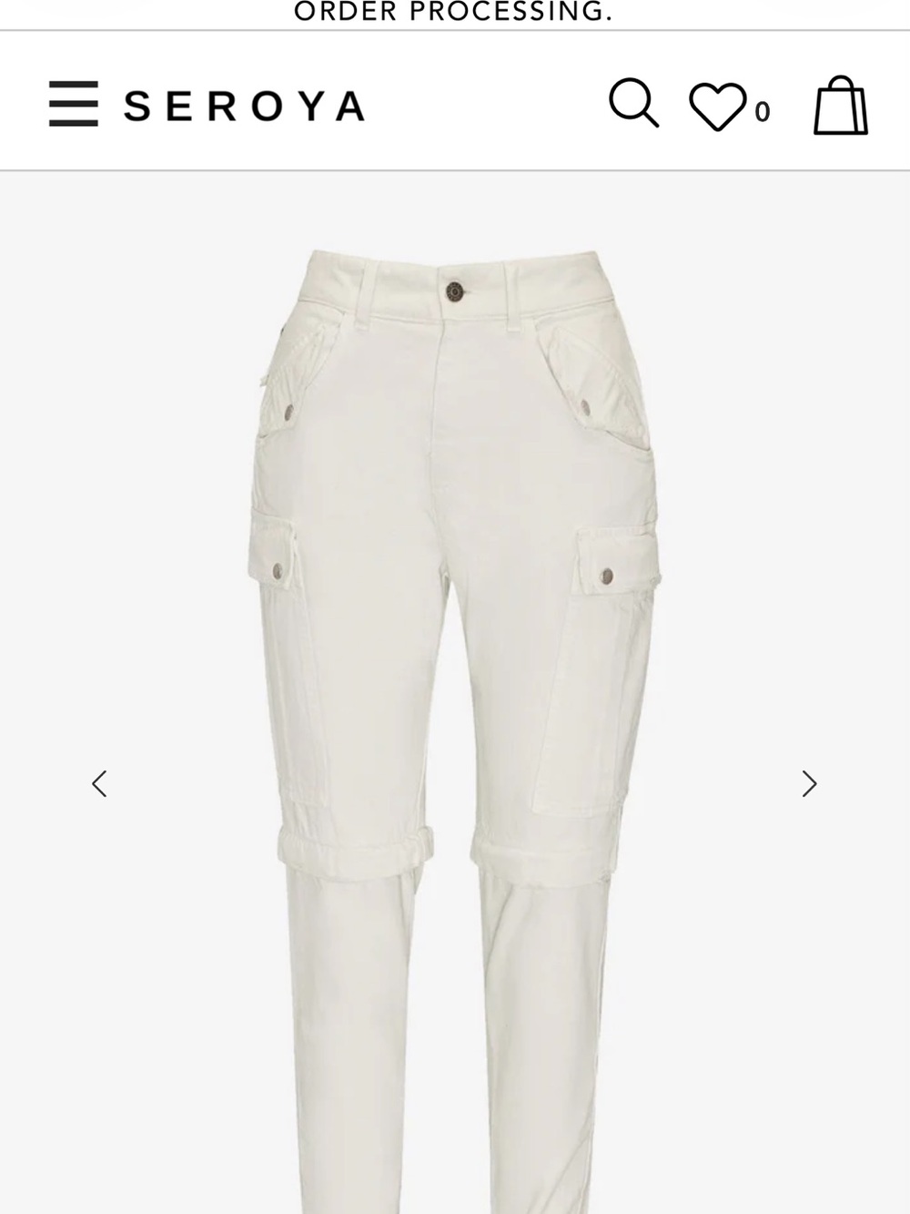 SER.O.YA Pale Gray Casual Cotton Pants